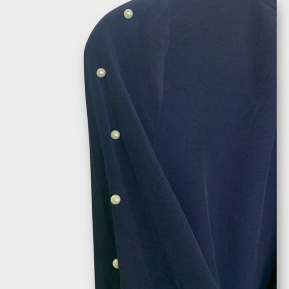 Zara Wrap Blouse with Pearl Details - Picture 6 of 9